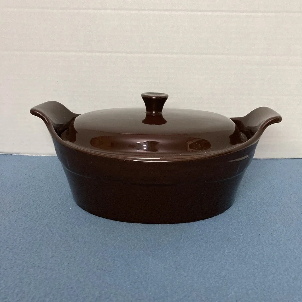 Longaberger Pottery Woven Traditions Chocolate 12